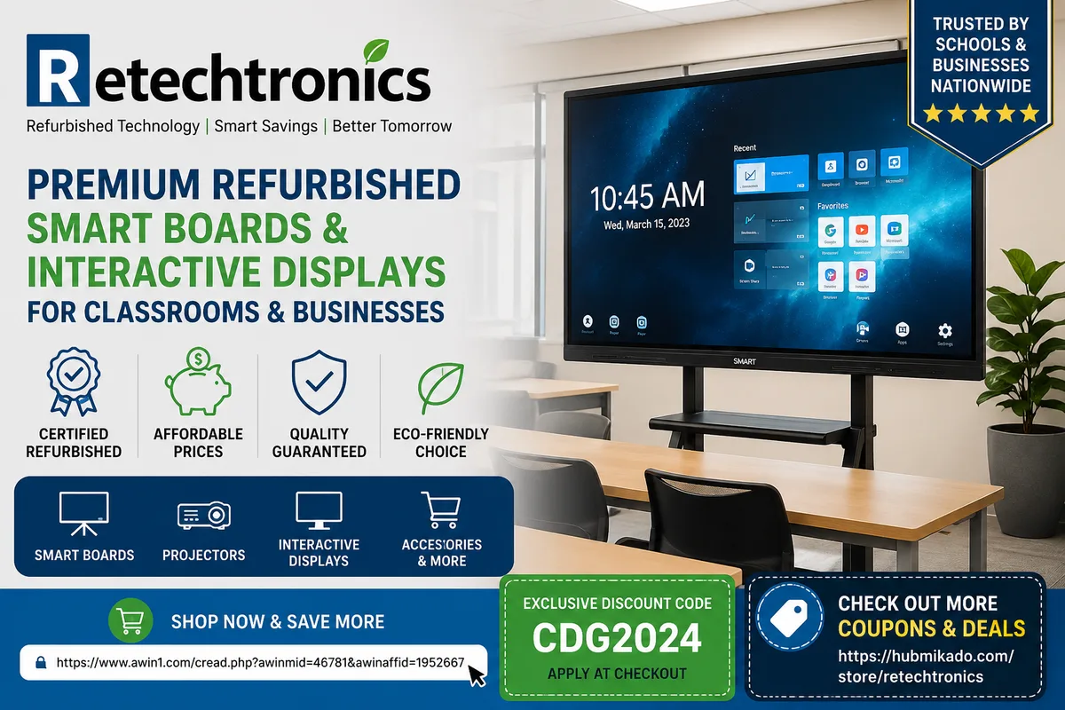 Save Big on Premium Smart Boards & Refurbished Interactive Displays with Retechtronics